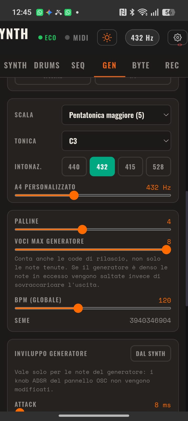 Generatore musicale NOVA Synth Studio